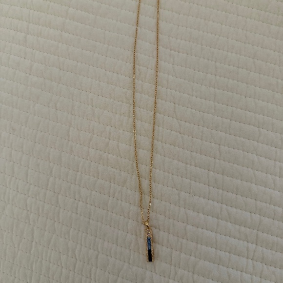 Vince Camuto Gold Blue Ombre Cubic Zirconia Pendant Necklace - Picture 1 of 4